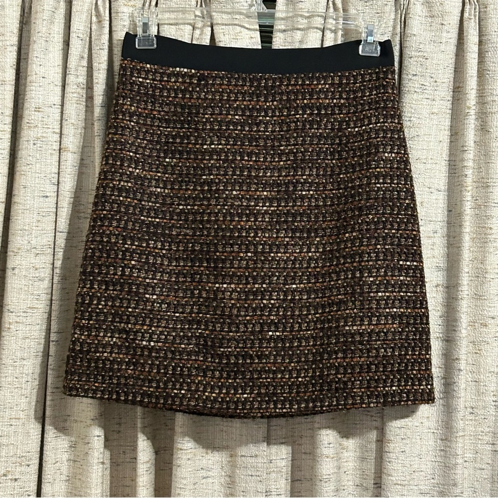 Kate Spade New York Metallic Tweed Wool Blend Skirt - 8